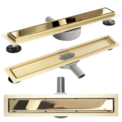 Трап душевой Rea Pure Neo Pro Mirror Gold
